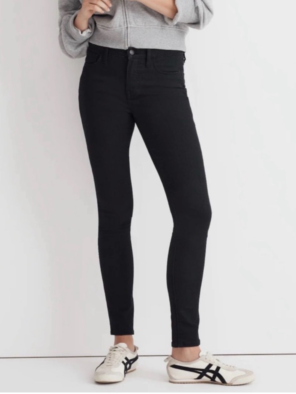 MADEWELL // Black 9” High-Rise Skinny Jeans